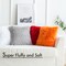 2 Pieces Luxury Faux Fur Throw Pillow Cover Deluxe Fall Decorative Plush Pillow Case Cushion Cover Shell for Sofa Bedroom Car 18x18 Inch Orange Halloween